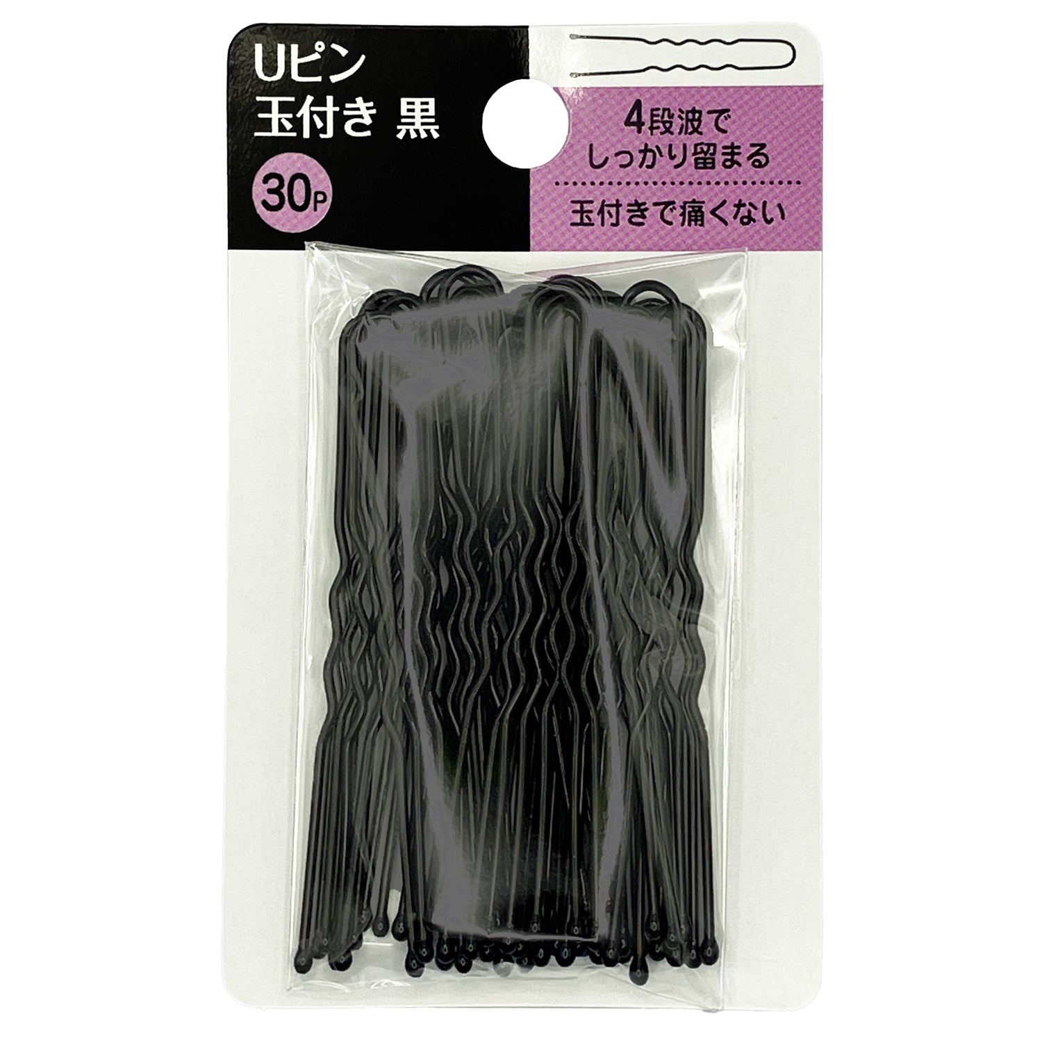 玉の髪 INOUE] Uピン玉付き黒30P – inoue-braid