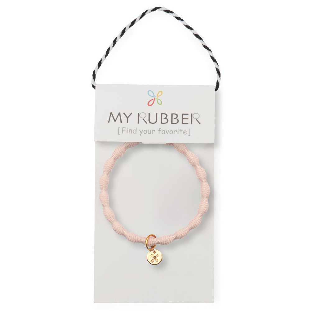 [MyRubber] ポコリングL パウダーピンク / ヘアアクセサリー ヘアゴム 毛量多め ソフトに結ぶ しっかり留まる