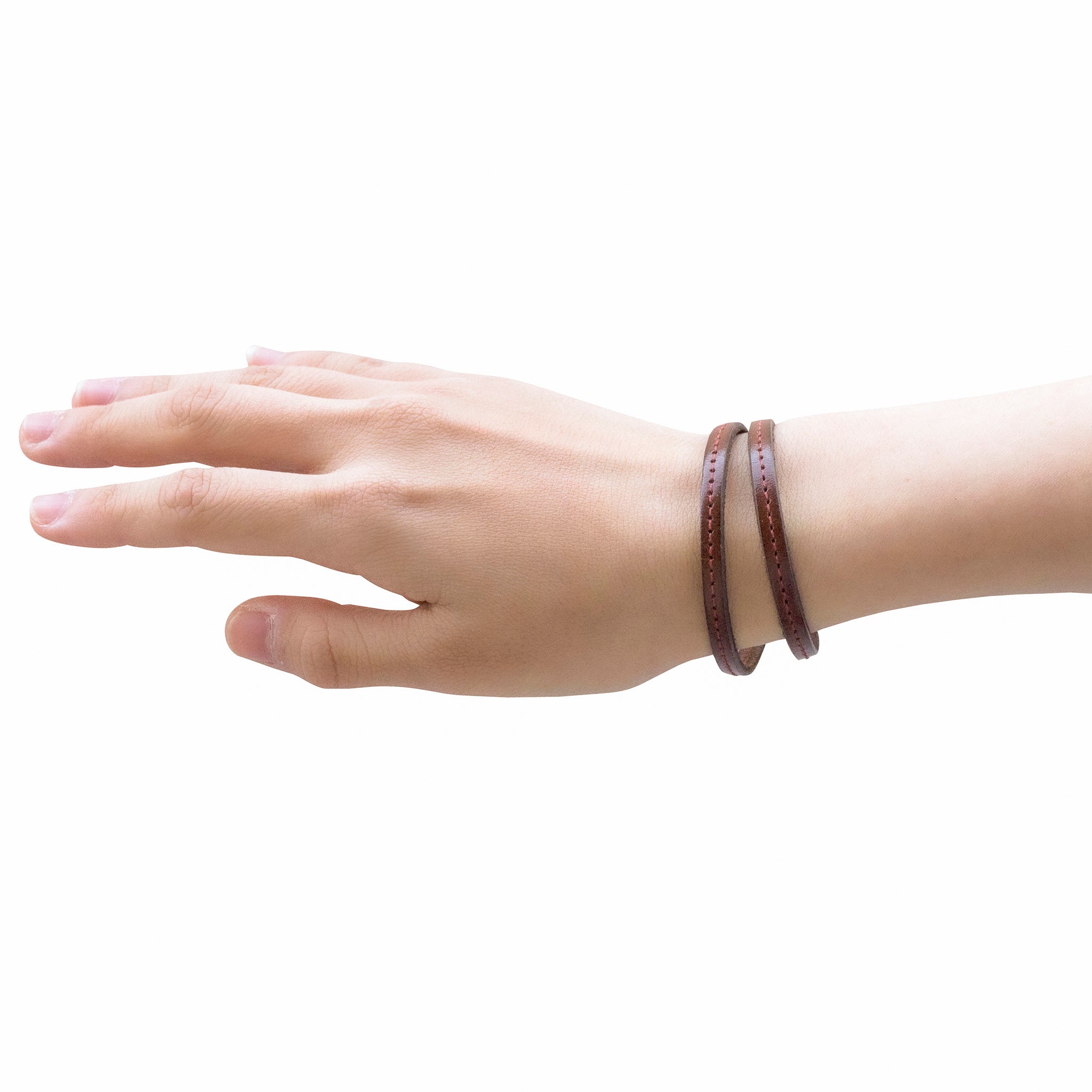 INOUE] 静電軽減アーム皮細二連タイプ （U金具） フリーサイズ 茶