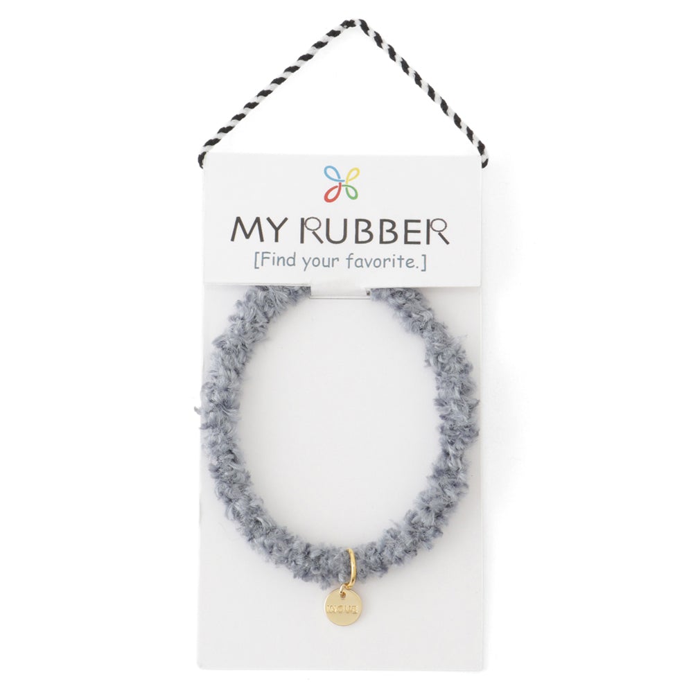 メグえもん様 水色×グレー ハンドメイド☆ふわじゃら☆ビーズ ヘアゴム d091-mkk-1088_1.jpg