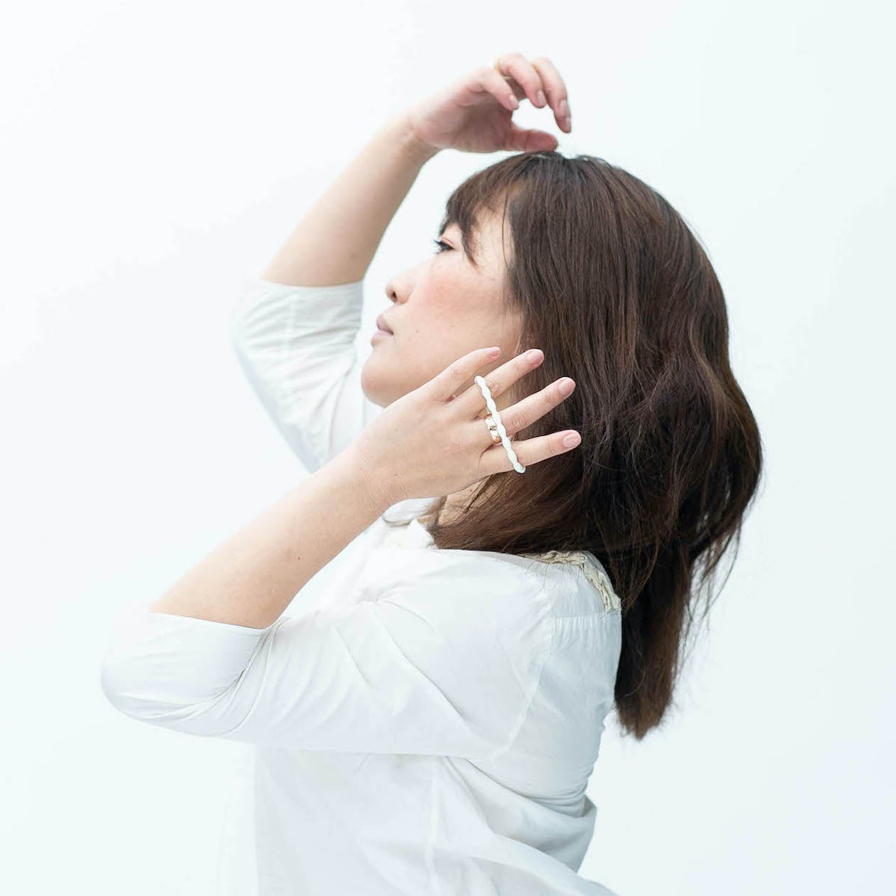 MyRubber] ポコリングL ブラック / ヘアアクセサリー ヘアゴム 毛量