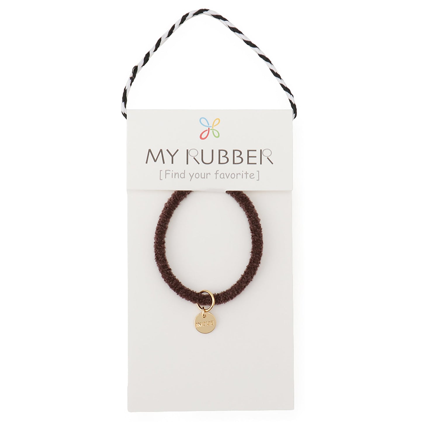 [MyRubber] モコリングS チョコレートブラウン / ヘアアクセサリー ヘアゴム 髪が細い 小さめ ヘアアレンジ カジュアル ミニサイズ