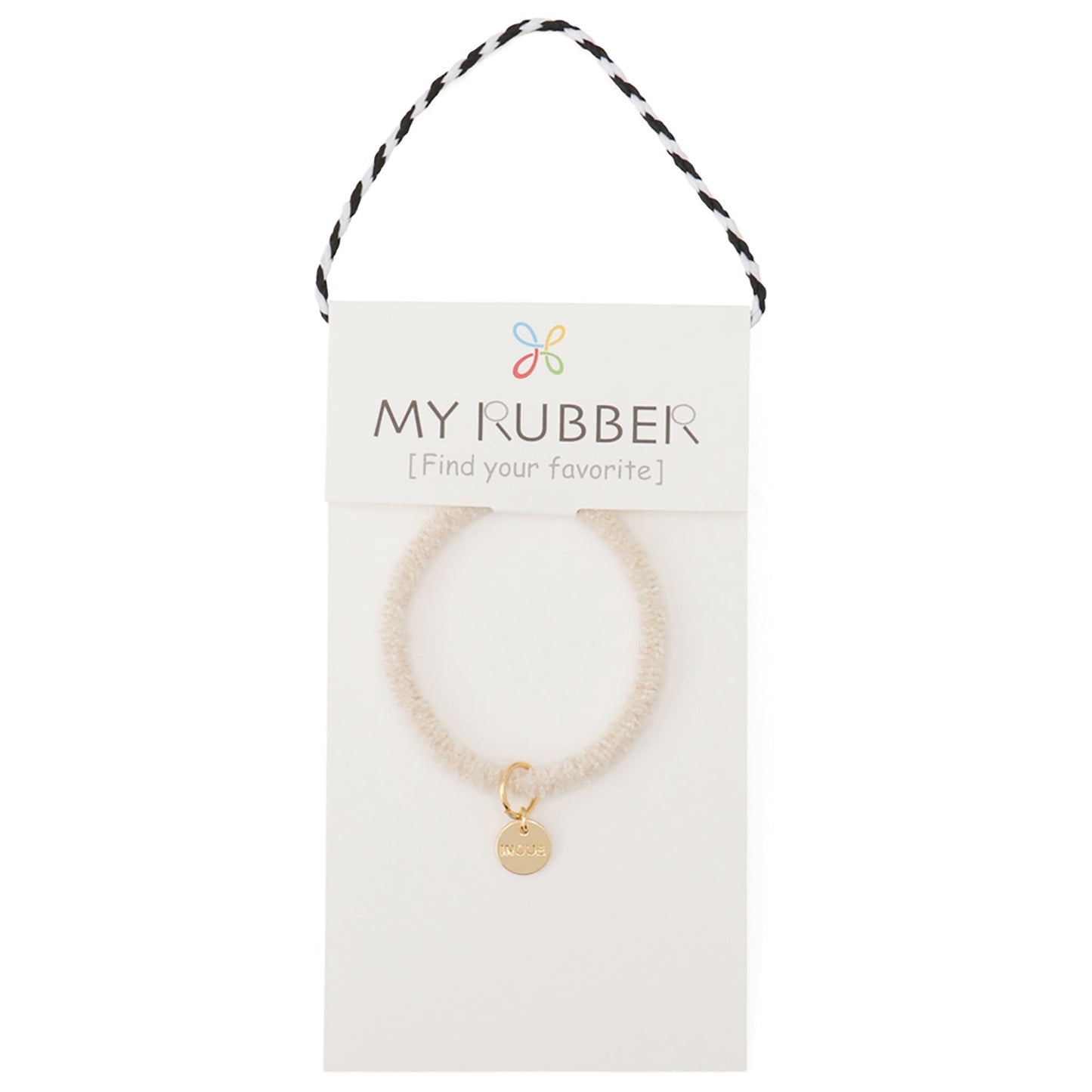 [MyRubber] モコリングS アイボリー / ヘアアクセサリー ヘアゴム 髪が細い 小さめ ヘアアレンジ カジュアル ミニサイズ